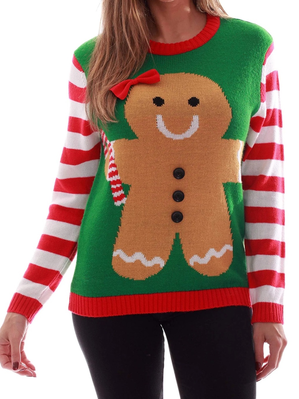 #followme Size M Gingerbread Girl Women’s Ugly Christmas Sweater